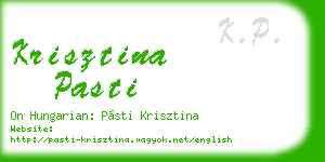 krisztina pasti business card