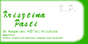 krisztina pasti business card